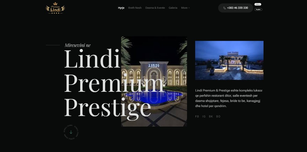 Lindi Premium & Prestige — venue and events website